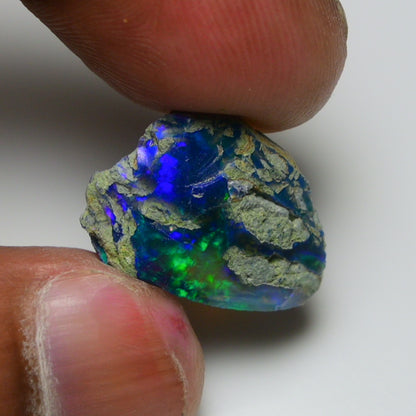 Rare Black Opal 9.75 Carats | Natural Black Ethiopian Opal Rough - Ready for Cutting & Jewelry!