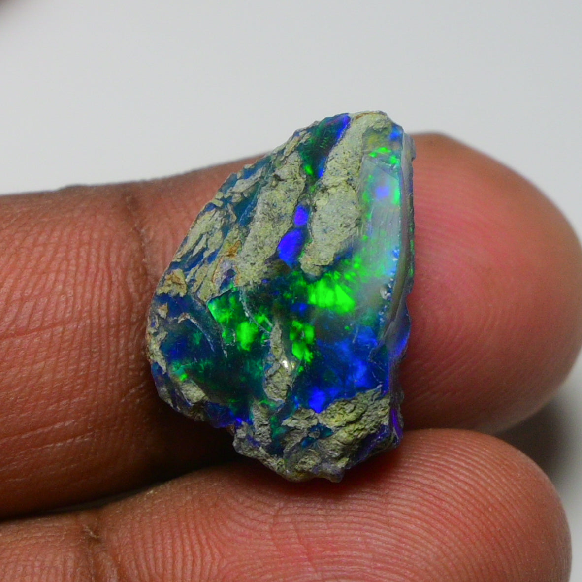 Rare Black Opal 9.75 Carats | Natural Black Ethiopian Opal Rough - Ready for Cutting & Jewelry!