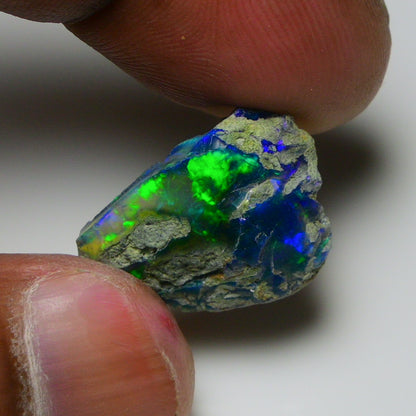 Rare Black Opal 9.75 Carats | Natural Black Ethiopian Opal Rough - Ready for Cutting & Jewelry!