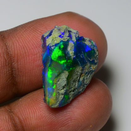 Rare Black Opal 9.75 Carats | Natural Black Ethiopian Opal Rough - Ready for Cutting & Jewelry!