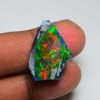 Rare Black Opal 19.00 Carats | Natural Black Ethiopian Opal Rough - Ready for Cutting & Jewelry!