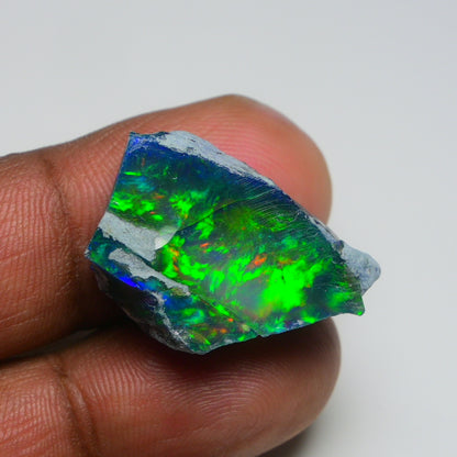 Rare Black Opal 19.00 Carats | Natural Black Ethiopian Opal Rough - Ready for Cutting & Jewelry!