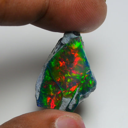 Rare Black Opal 19.00 Carats | Natural Black Ethiopian Opal Rough - Ready for Cutting & Jewelry!
