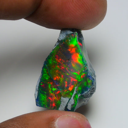 Rare Black Opal 19.00 Carats | Natural Black Ethiopian Opal Rough - Ready for Cutting & Jewelry!