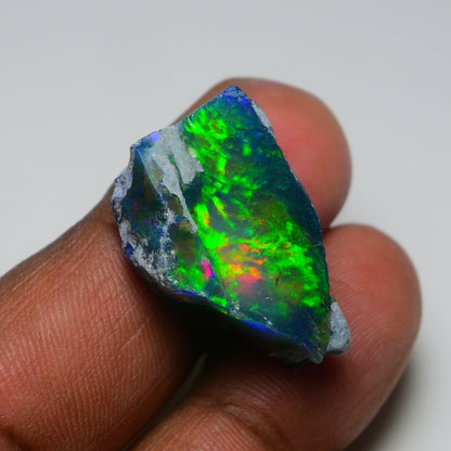 Rare Black Opal 19.00 Carats | Natural Black Ethiopian Opal Rough - Ready for Cutting & Jewelry!