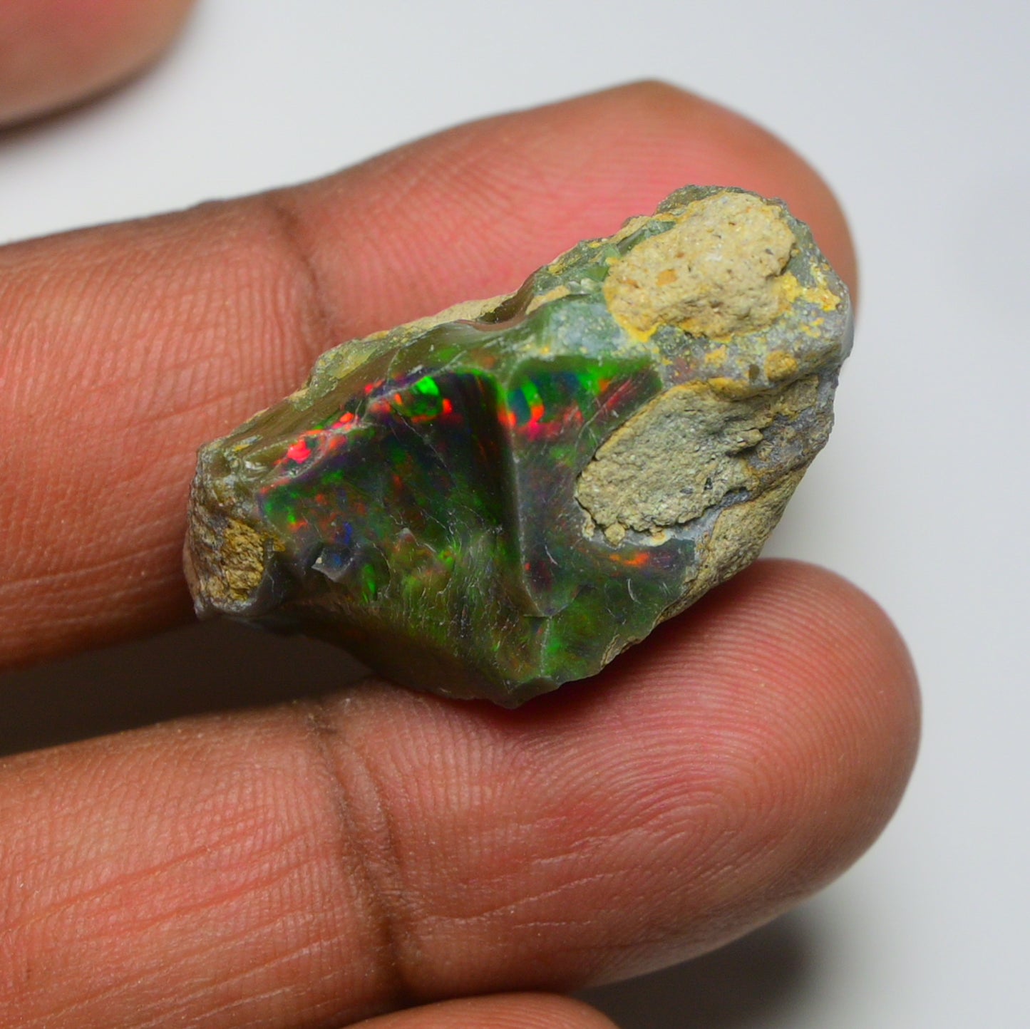 Rare Black Opal 35.45 Carats | Natural Black Ethiopian Opal Rough - Ready for Cutting & Jewelry!