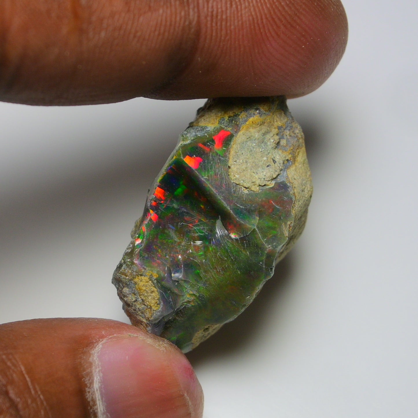 Rare Black Opal 35.45 Carats | Natural Black Ethiopian Opal Rough - Ready for Cutting & Jewelry!