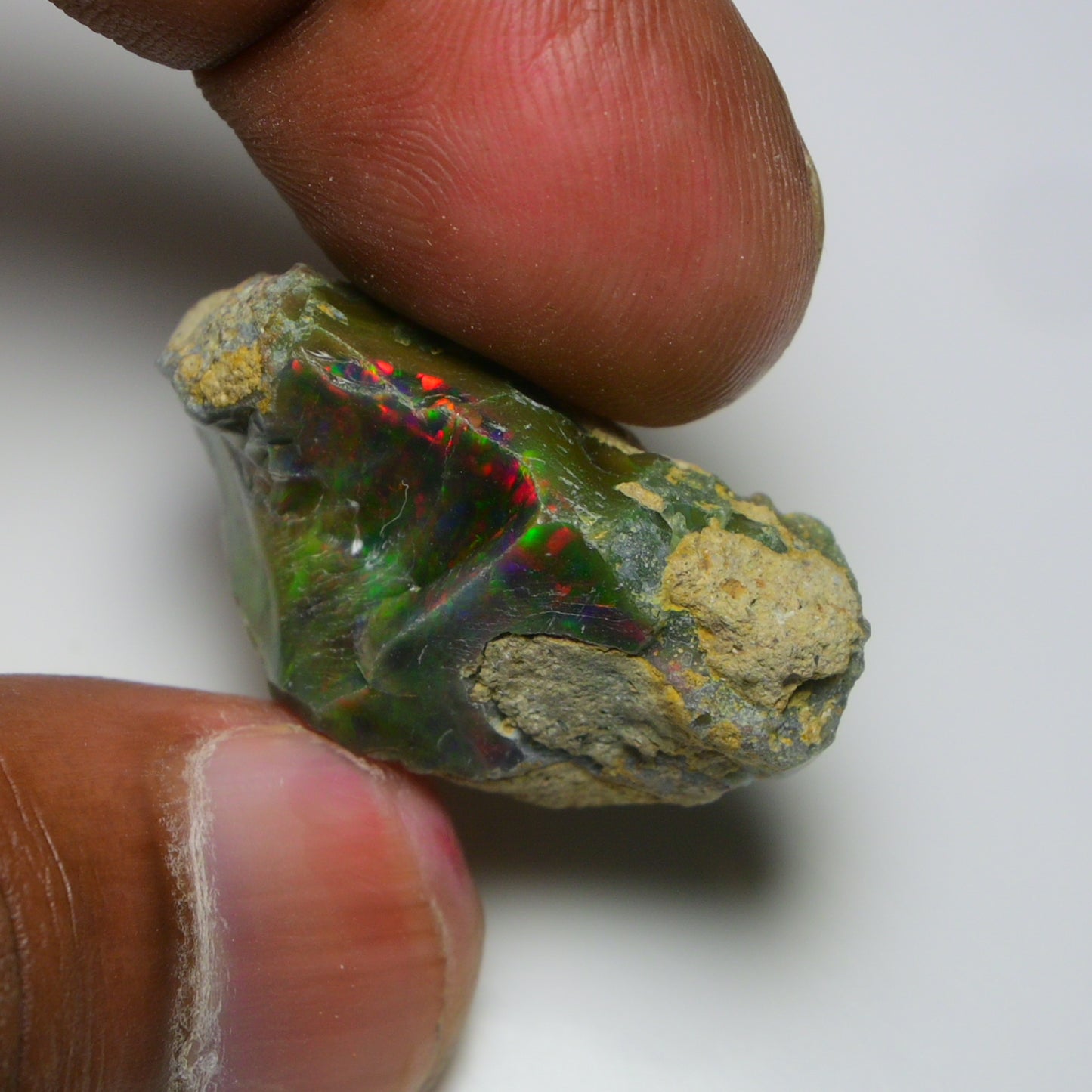 Rare Black Opal 35.45 Carats | Natural Black Ethiopian Opal Rough - Ready for Cutting & Jewelry!