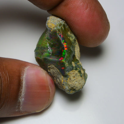 Rare Black Opal 35.45 Carats | Natural Black Ethiopian Opal Rough - Ready for Cutting & Jewelry!