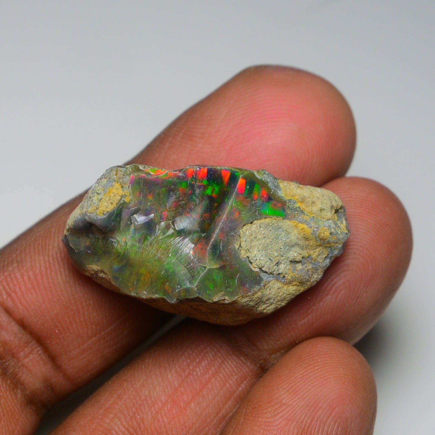 Rare Black Opal 35.45 Carats | Natural Black Ethiopian Opal Rough - Ready for Cutting & Jewelry!