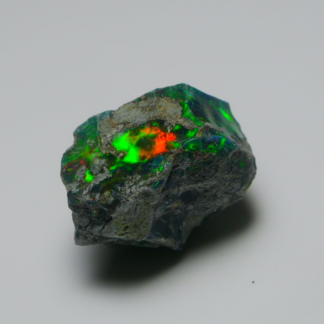 Rare Black Opal 21.90 Carats | Natural Black Ethiopian Opal Rough - Ready for Cutting & Jewelry!