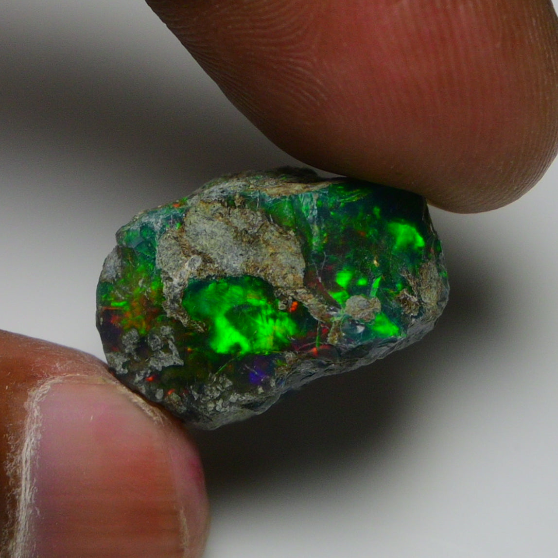 Rare Black Opal 21.90 Carats | Natural Black Ethiopian Opal Rough - Ready for Cutting & Jewelry!