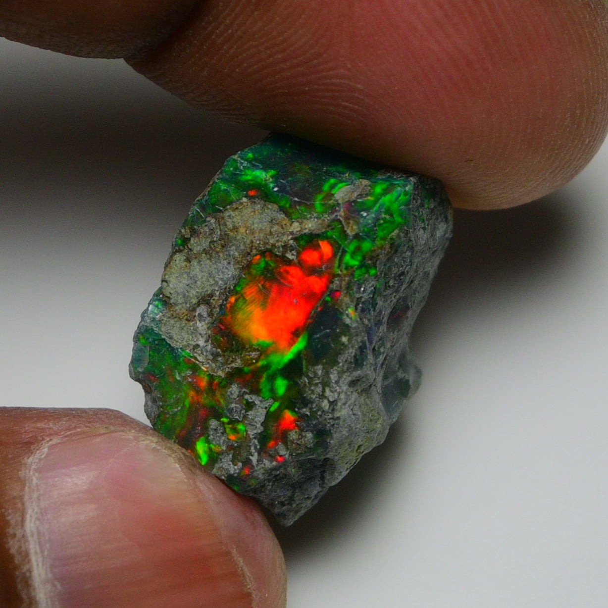 Rare Black Opal 21.90 Carats | Natural Black Ethiopian Opal Rough - Ready for Cutting & Jewelry!