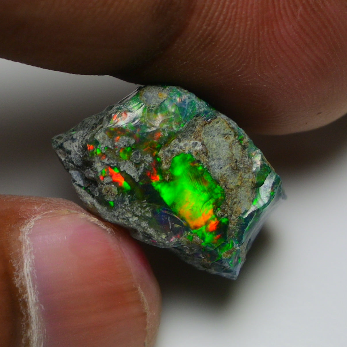 Rare Black Opal 21.90 Carats | Natural Black Ethiopian Opal Rough - Ready for Cutting & Jewelry!