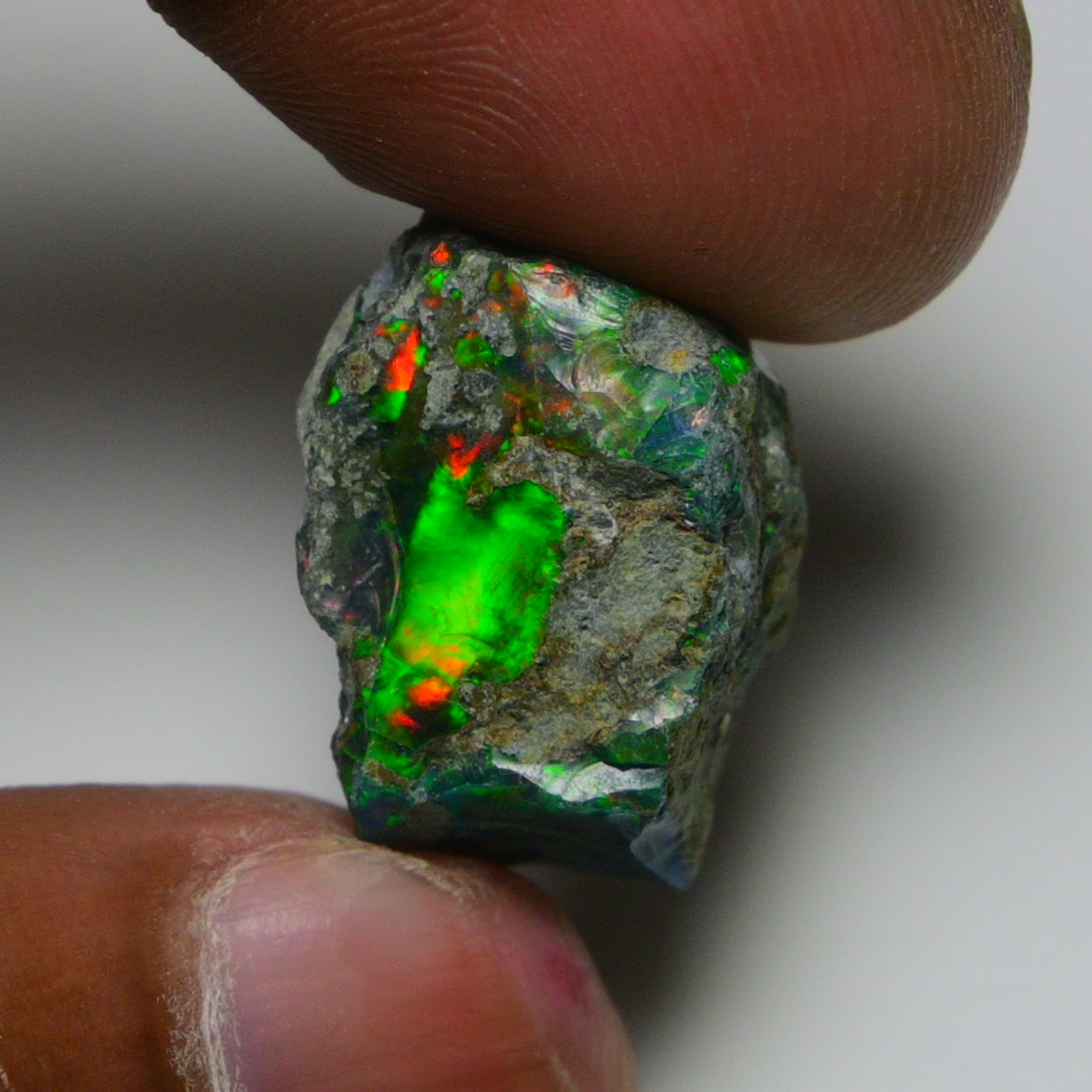 Rare Black Opal 21.90 Carats | Natural Black Ethiopian Opal Rough - Ready for Cutting & Jewelry!