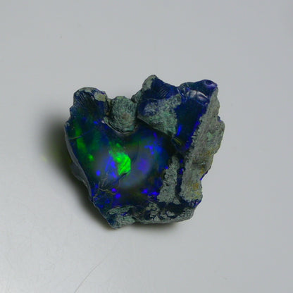 Black Opal  18.30 Carats | Natural Black Ethiopian Opal Rough - Ready for Cutting & Jewelry