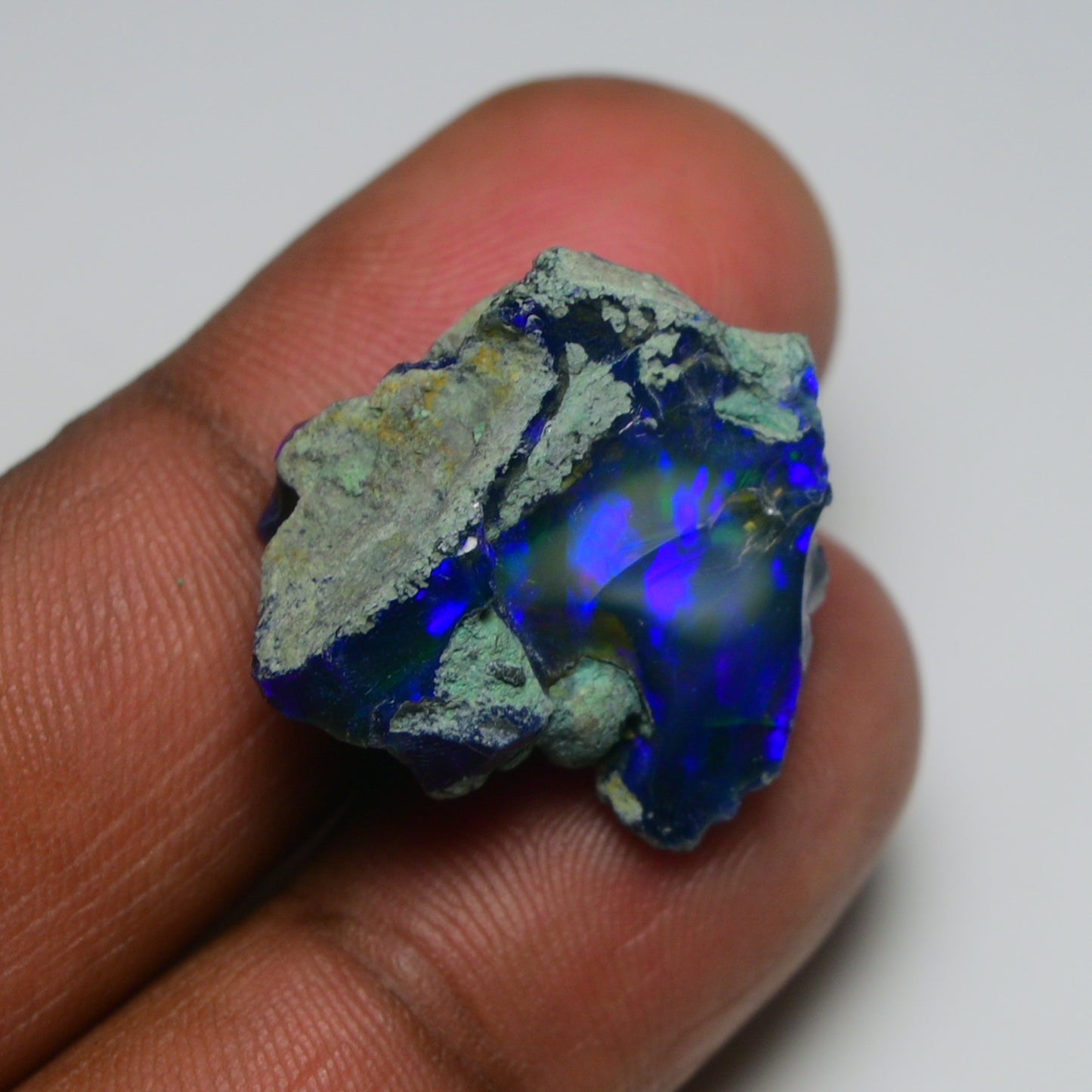Black Opal  18.30 Carats | Natural Black Ethiopian Opal Rough - Ready for Cutting & Jewelry