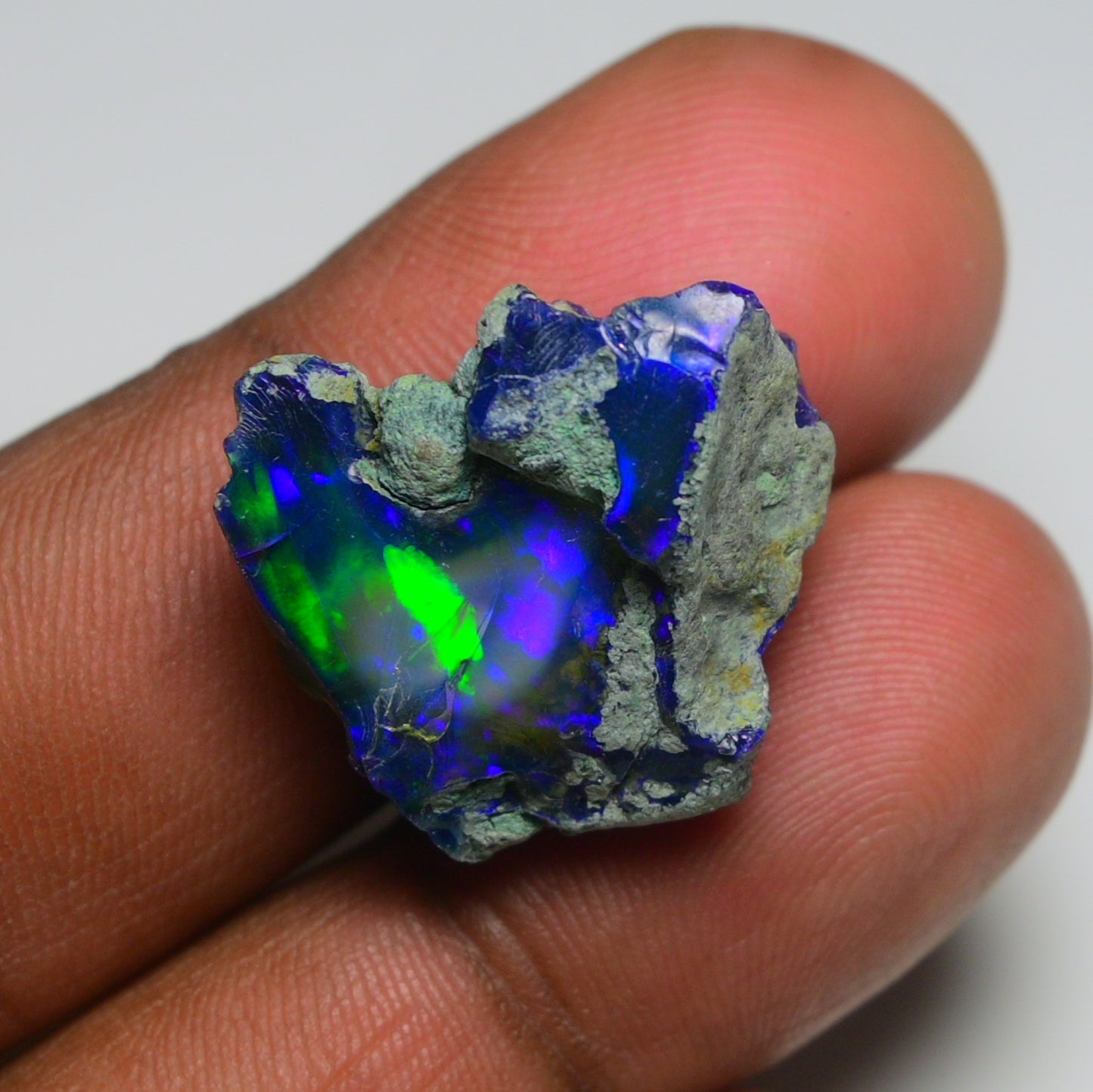 Black Opal  18.30 Carats | Natural Black Ethiopian Opal Rough - Ready for Cutting & Jewelry