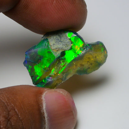 Rare Black Opal 13.40 Carats | Natural Black Ethiopian Opal Rough - Ready for Cutting & Jewelry!