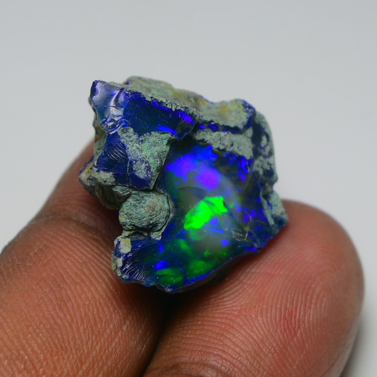 Black Opal  18.30 Carats | Natural Black Ethiopian Opal Rough - Ready for Cutting & Jewelry