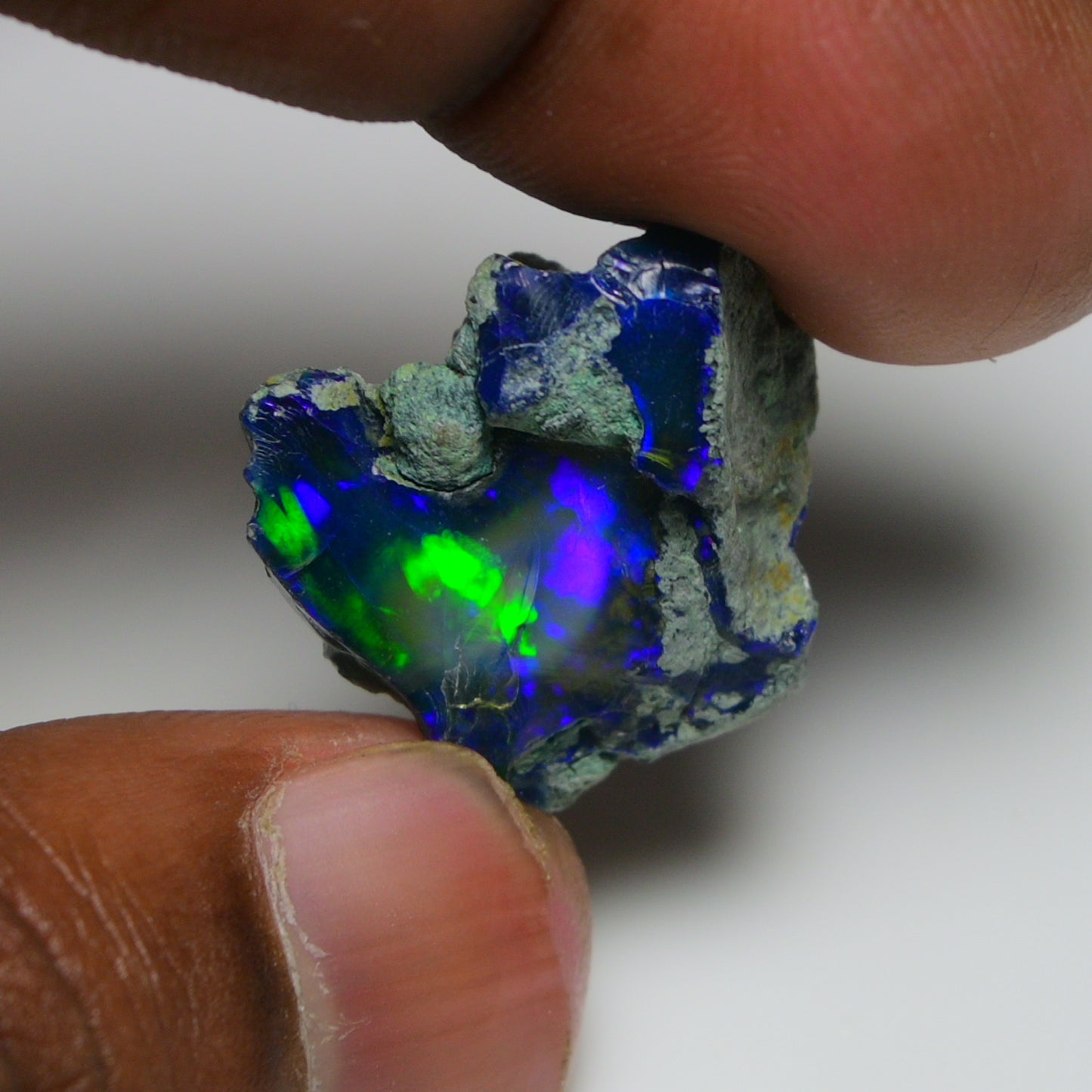 Black Opal  18.30 Carats | Natural Black Ethiopian Opal Rough - Ready for Cutting & Jewelry