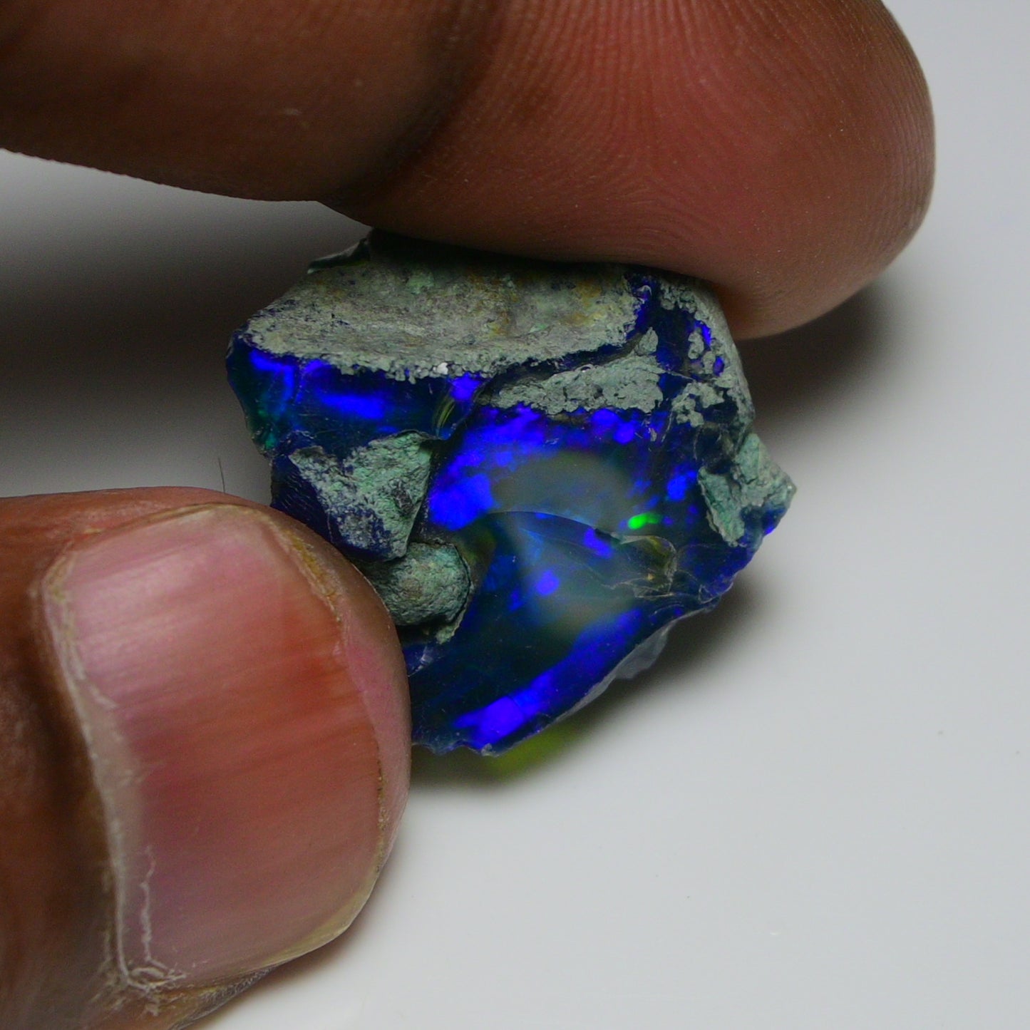 Black Opal  18.30 Carats | Natural Black Ethiopian Opal Rough - Ready for Cutting & Jewelry