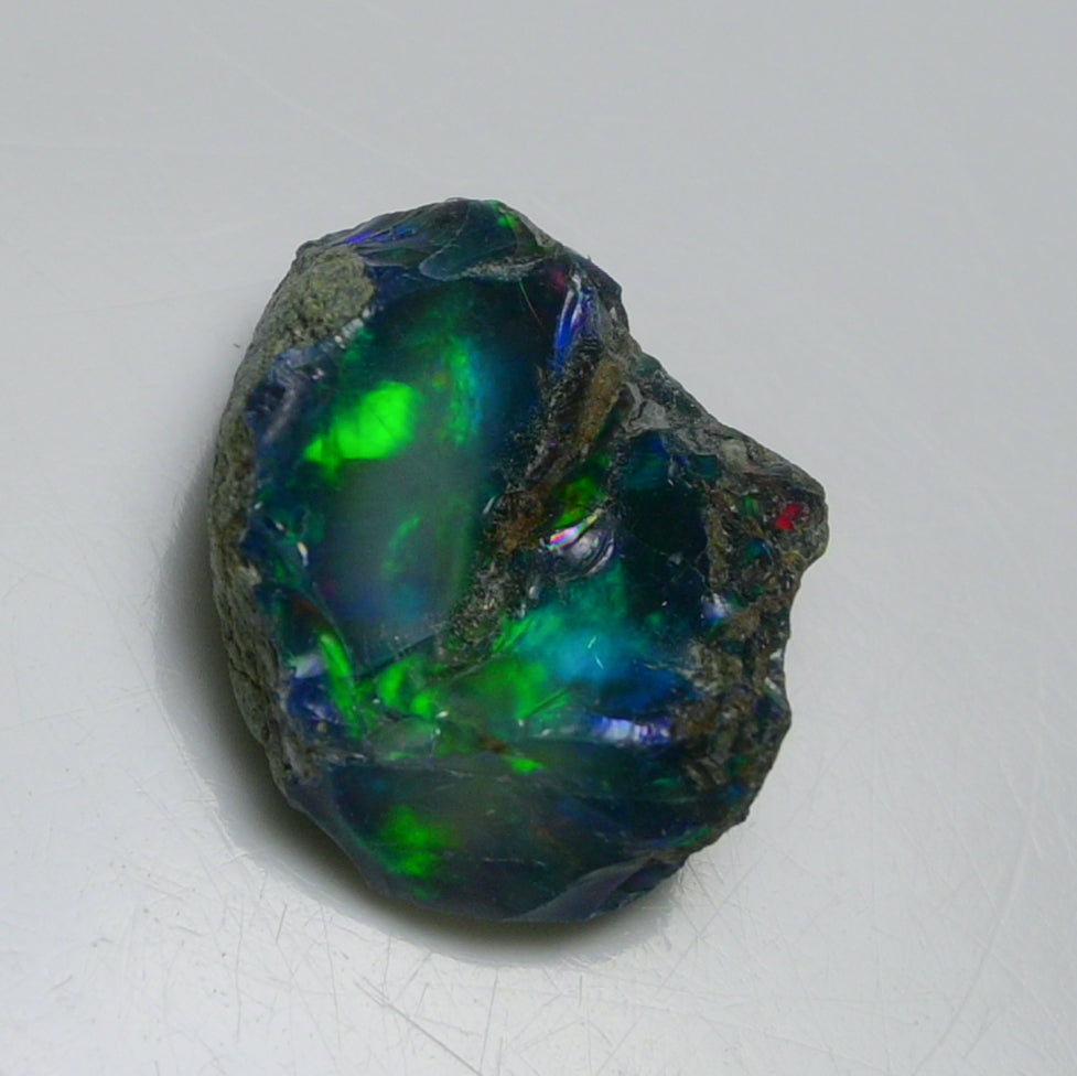 Rare Black Opal 8.60 Carats | Natural Black Ethiopian Opal Rough - Ready for Cutting & Jewelry!