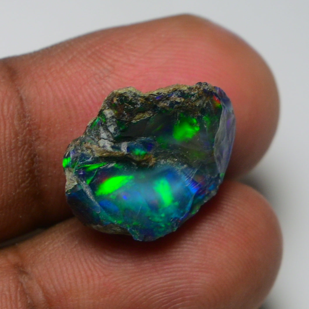 Rare Black Opal 8.60 Carats | Natural Black Ethiopian Opal Rough - Ready for Cutting & Jewelry!