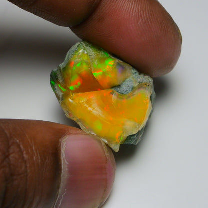 Black Opal 37.05 Carats | Natural Black Ethiopian Opal Rough - Ready for Cutting & Jewelry