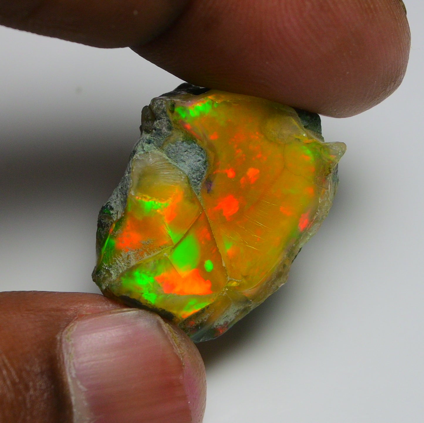 Black Opal 37.05 Carats | Natural Black Ethiopian Opal Rough - Ready for Cutting & Jewelry