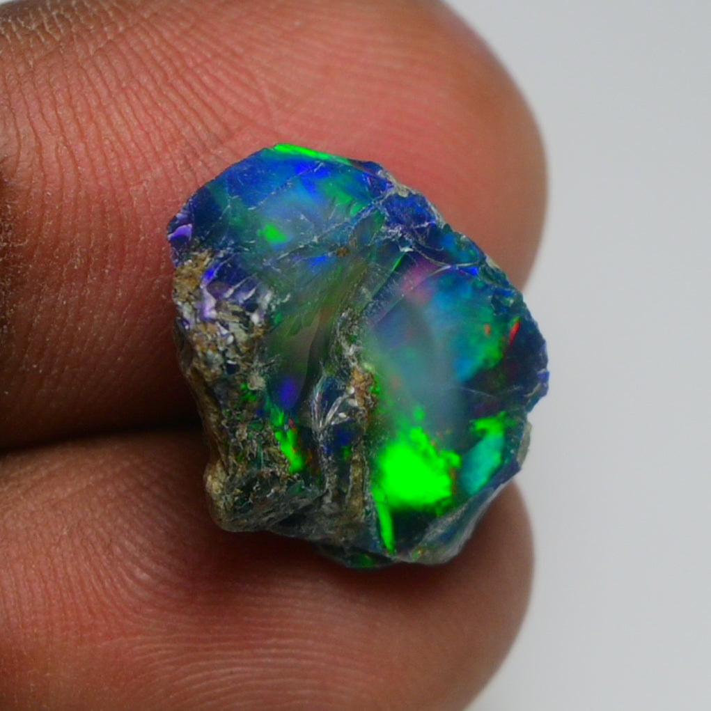 Rare Black Opal 8.60 Carats | Natural Black Ethiopian Opal Rough - Ready for Cutting & Jewelry!