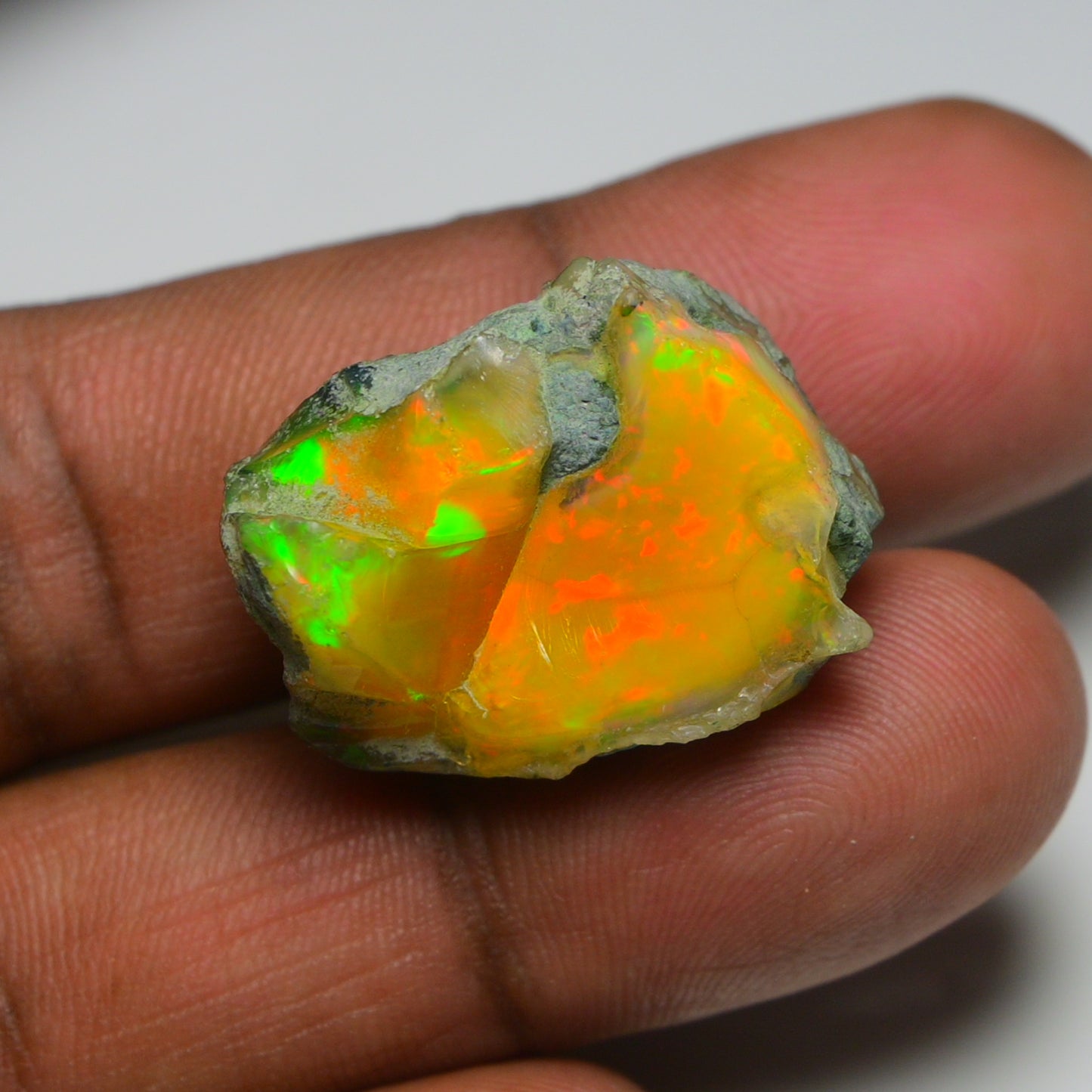 Black Opal 37.05 Carats | Natural Black Ethiopian Opal Rough - Ready for Cutting & Jewelry