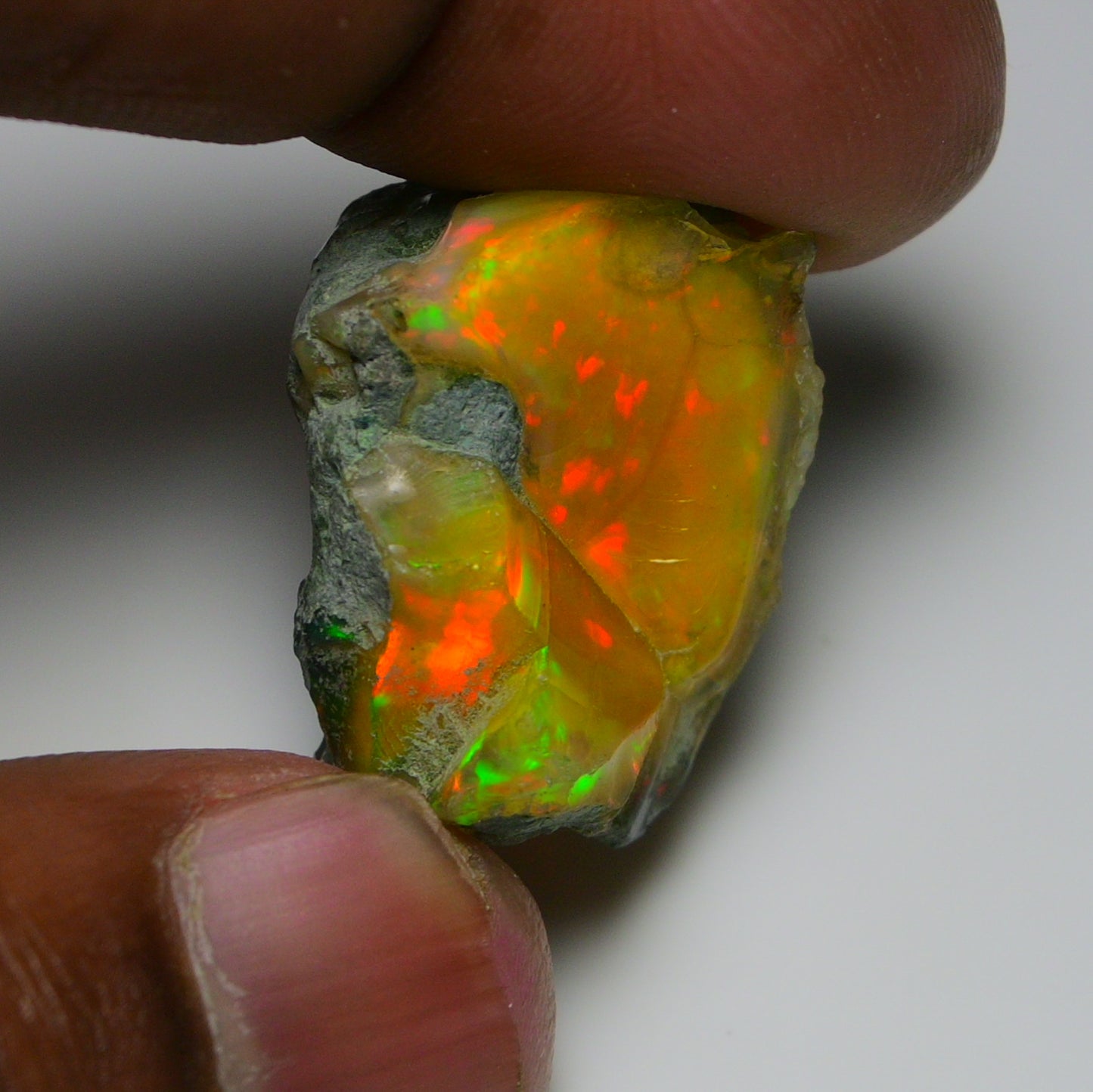 Black Opal 37.05 Carats | Natural Black Ethiopian Opal Rough - Ready for Cutting & Jewelry