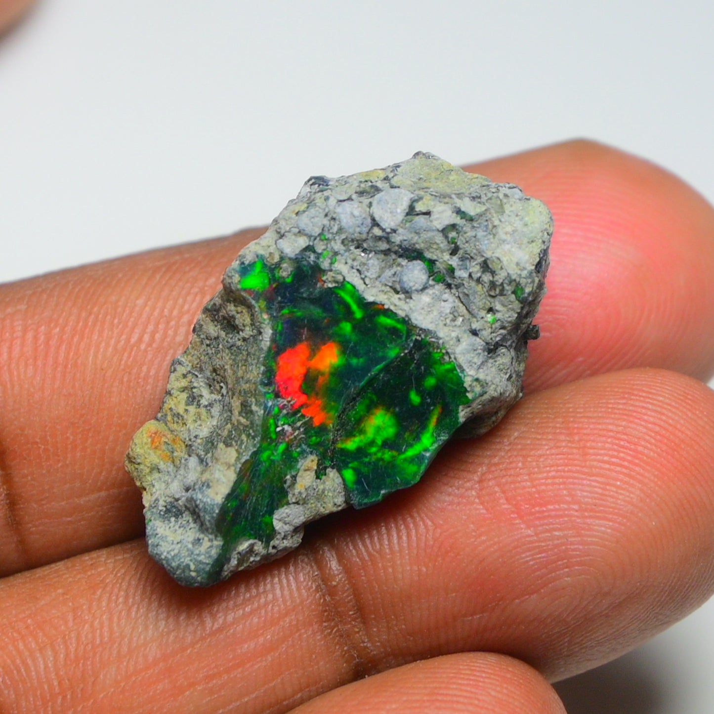 Rare Black Opal 20.90 Carats | Natural Black Ethiopian Opal Rough - Ready for Cutting & Jewelry!