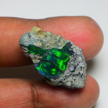 Rare Black Opal 20.90 Carats | Natural Black Ethiopian Opal Rough - Ready for Cutting & Jewelry!