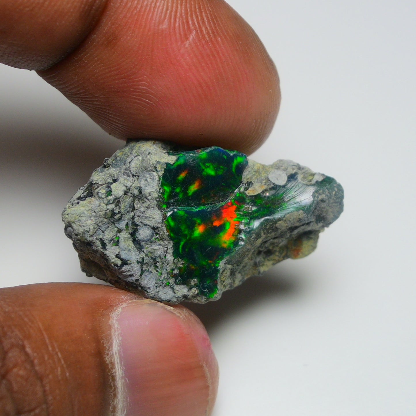 Rare Black Opal 20.90 Carats | Natural Black Ethiopian Opal Rough - Ready for Cutting & Jewelry!