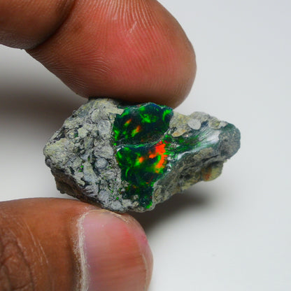 Rare Black Opal 20.90 Carats | Natural Black Ethiopian Opal Rough - Ready for Cutting & Jewelry!