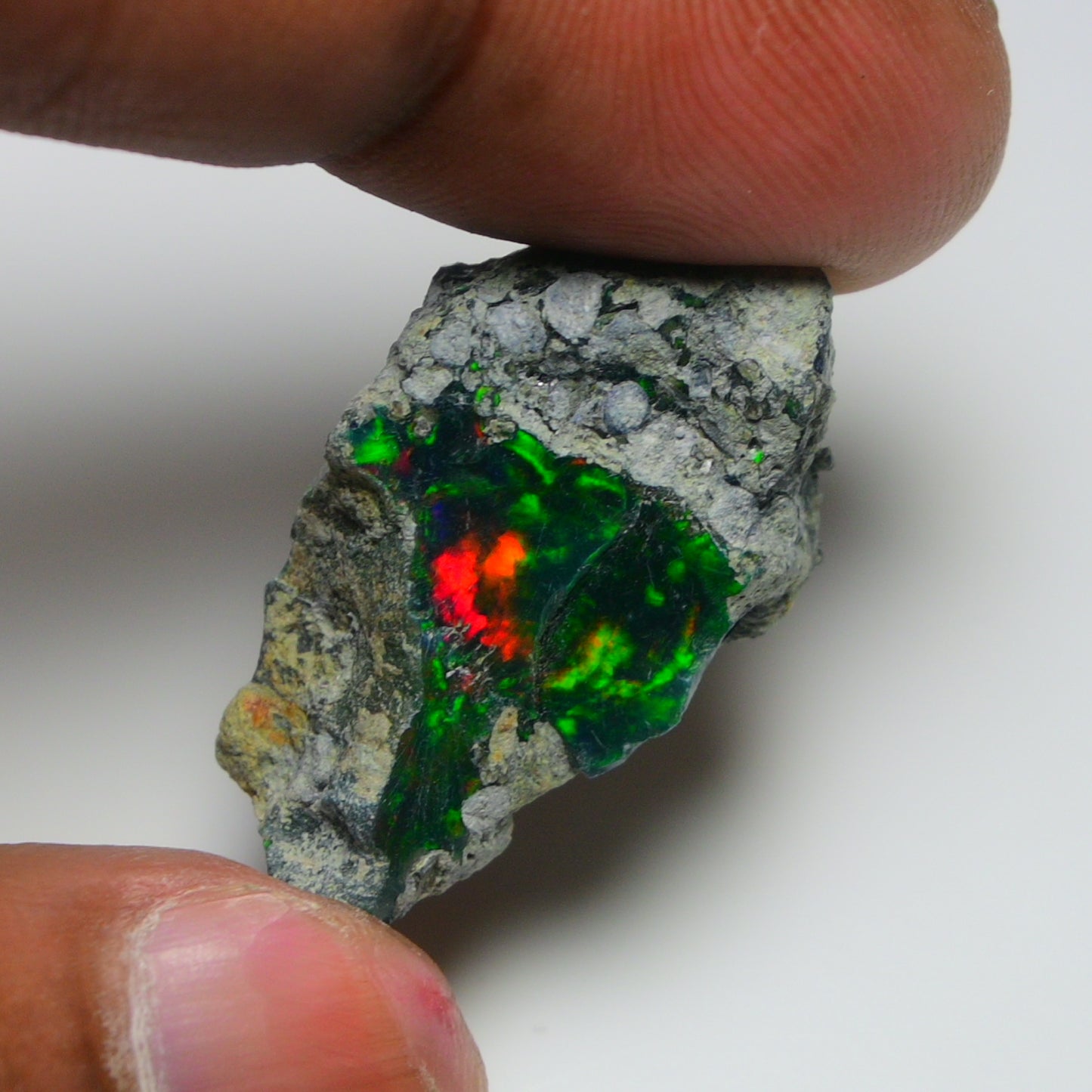 Rare Black Opal 20.90 Carats | Natural Black Ethiopian Opal Rough - Ready for Cutting & Jewelry!
