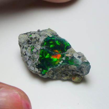Rare Black Opal 20.90 Carats | Natural Black Ethiopian Opal Rough - Ready for Cutting & Jewelry!