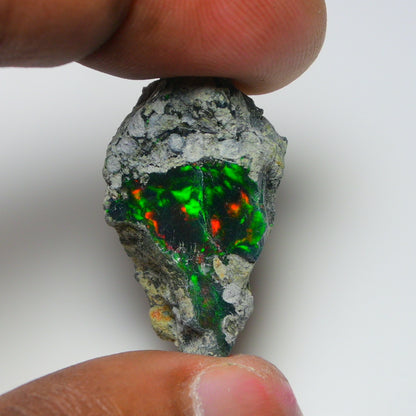 Rare Black Opal 20.90 Carats | Natural Black Ethiopian Opal Rough - Ready for Cutting & Jewelry!