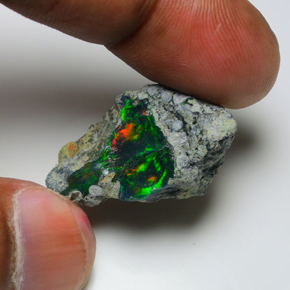 Rare Black Opal 20.90 Carats | Natural Black Ethiopian Opal Rough - Ready for Cutting & Jewelry!