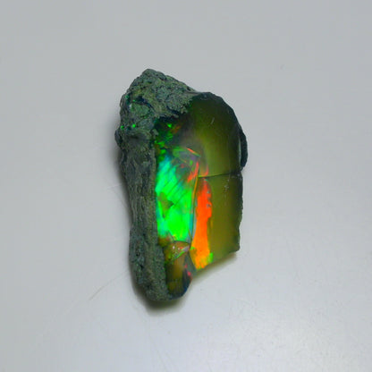 Black Opal 15.00 Carats | Natural Black Ethiopian Opal Rough - Ready for Cutting & Jewelry