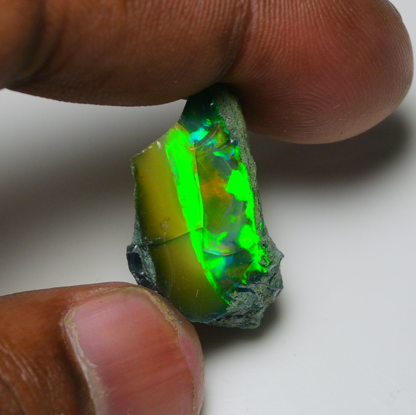 Black Opal 15.00 Carats | Natural Black Ethiopian Opal Rough - Ready for Cutting & Jewelry