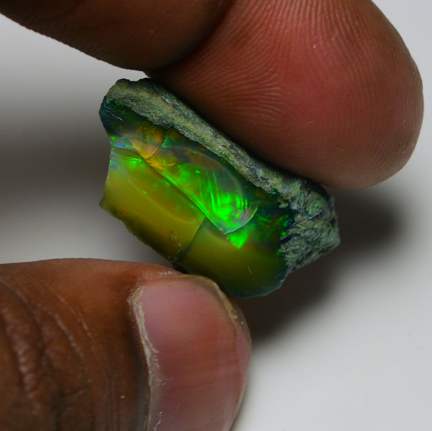 Black Opal 15.00 Carats | Natural Black Ethiopian Opal Rough - Ready for Cutting & Jewelry