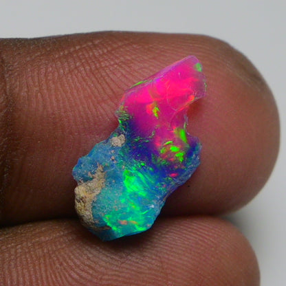 Very Rare Bi-Color Opal Rough 1.80 Cts Natural Ethiopian Opal Raw Jewelry Grade