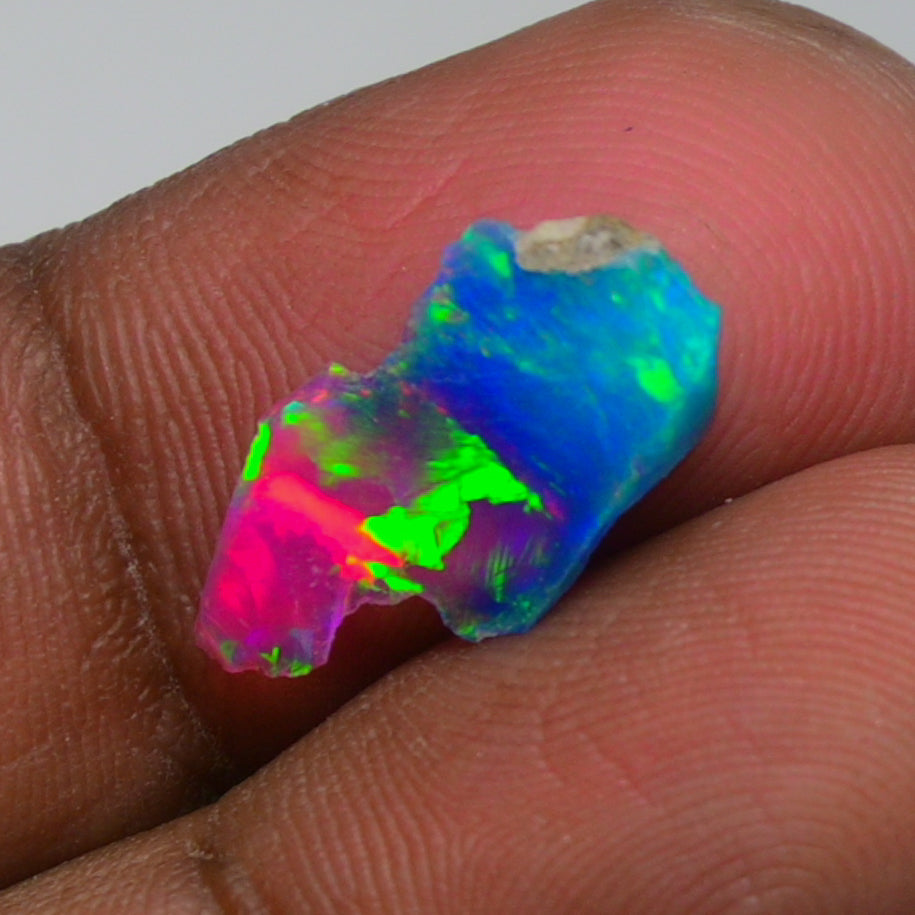 Very Rare Bi-Color Opal Rough 1.80 Cts Natural Ethiopian Opal Raw Jewelry Grade