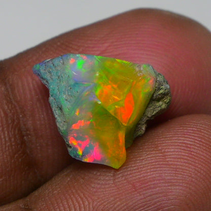 Very Rare Bi-Color Opal Rough 6.60 Cts Natural Ethiopian Opal Raw Jewelry Grade