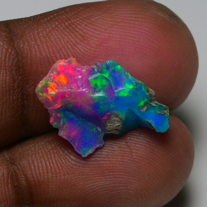 Very Rare Bi-Color Opal Rough 3.10 Cts Natural Ethiopian Opal Raw Jewelry Grade