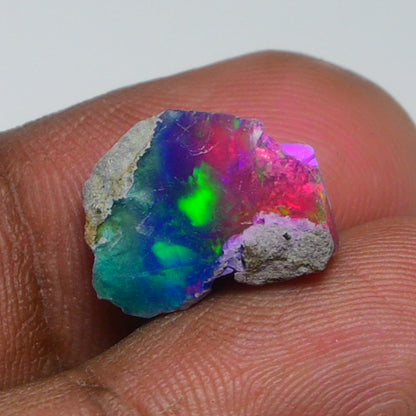 Very Rare Bi-Color Opal Rough 3.80 Cts Natural Ethiopian Opal Raw Jewelry Grade