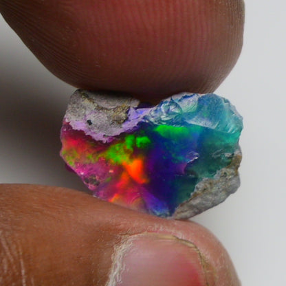 Very Rare Bi-Color Opal Rough 3.80 Cts Natural Ethiopian Opal Raw Jewelry Grade